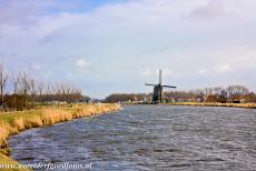 Droogmakerij de Beemster (Beemster Polder) - The Necker windmill on banks of the Beemsterringvaart (Beemster Ring Canal). The Beemster Polder was created in the period 1607-1612, new...