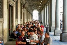 Historic Centre of Florence - Historic Centre of Florence: A long queue in front of the Uffizi Gallery. The Uffizi Gallery is one of the most visited art museums in the world,...