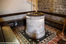 St. Martin's Church in Canterbury - The baptismal font of the St. Martin's Church in Canterbury was made between 1155 and 1165. The baptismal font was created from an...