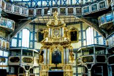 Churches of Peace in Jawor and Świdnica - The Churches of Peace in Jawor and Świdnica: The nave of the Church of Peace in Jawor. The impressive high altar is several storeys tall and dates...