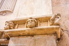 Cathedral of St James in Šibenik - A detail of the frieze of the Cathedral of St. James in Šibenik, the frieze of 72 sculpted heads is one of the most notable...