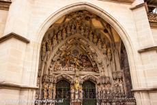 Old City of Bern - Old City of Bern: The Bern Minster, the Last Judgment Portal with the Archangel Michael with a flaming sword, the saved are on the left side and...