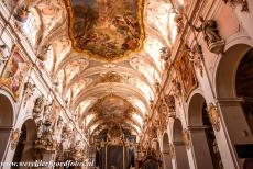 Old town of Regensburg with Stadtamhof - Old town of Regensburg with Stadtamhof: The embellished vaulted ceiling of the 13th century abbey church of St. Emmeram. The Abbey of...