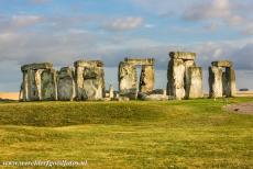 Stonehenge - The prehistoric stone circle of Stonehenge is surrounded by earthworks, consisting of a circular bank and ditch. The megalithic...