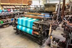 Derwent Valley Mills - Derwent Valley Mills: Een weefgetouw in de weefruimte van de Masson Mills, tegenwoordig het Masson Mills Working Textiel Museum. In de Masson Mill...