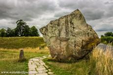 Avebury - Avebury Stone Circles and Henge: The Swindon Stone is the heaviest stone at Avebury. Pairs of large stones were placed flanking the...