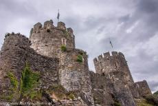 Kasteel en stadsmuren van Conwy - Kasteel Conwy: Als grootste kasteelbouwer van Groot-Brittannië gebruikte Edward I de nieuwste technieken om zijn kastelen te versterken, hij... Kasteel en stadsmuren van Conwy - Kasteel Conwy: Als grootste kasteelbouwer van Groot-Brittannië gebruikte Edward I de nieuwste technieken om zijn kastelen te versterken, hij...
