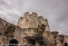 Kasteel en stadsmuren van Conwy - Kastelen en stadsmuren van King Edward in Gwynedd: De Prison Tower van Kasteel Conwy met de gevangenis. De kastelen en stadsmuren van King Edward...