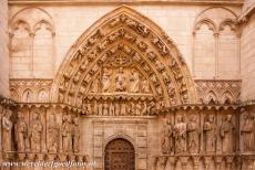 Kathedraal van Burgos - Kathedraal van Burgos: Het noordelijke portaal staat bekend als de Puerta de la Coronería, het Kroningsportaal. Beelden van de twaalf...