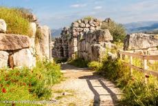 Archaeological Site of Tiryns - Archaeological Site of Tiryns: The entrance passage to the Great Gate, the main entrance to the citadel of Tiryns. The Great Gate was...