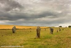 West Kennet Avenue - Stonehenge, Avebury and Associated Sites: West Kennet Avenue was built around 2400 BC, the avenue is formed by two parallel lines of stones, the...