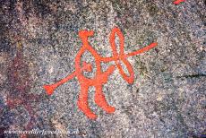 Rotstekeningen van Tanum - Rotstekeningen in Tanum: Een erg viriele strijder of een jager? Op deze rots bij Vitlycke staat een rotstekening van een uitgesproken...