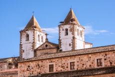 Old Town of Cáceres - Old town of Cáceres: The 18th century San Francisco Javier Church towers high above Cáceres, the church has a Baroque... Old Town of Cáceres - Old town of Cáceres: The 18th century San Francisco Javier Church towers high above Cáceres, the church has a Baroque...