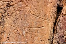 Prehistorische rotstekeningen in de Côa Vallei - Een prehistorische rotstekening in de Côa Vallei. De locaties met rotstekeningen in de Côa Valley en de Siega Verde in...