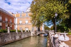Aranjuez Cultural Landscape - Aranjuez Cultural Landscape: The Royal Palace of Aranjuez and the stone bridge over the Canal de la Ría. The Jardín de la... Aranjuez Cultural Landscape - Aranjuez Cultural Landscape: The Royal Palace of Aranjuez and the stone bridge over the Canal de la Ría. The Jardín de la...