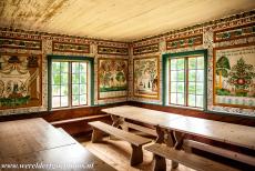 Gedecoreerde boerderijen van Hälsingland - Heel kenmerkend voor de gedecoreerde houten boerderijen van Hälsingland is de ruimte voor speciale gelegenheden en samenkomsten. Het...