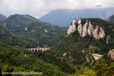 Semmering Railway - The 20-Schilling view, the heart of the Semmering Railway, it consists of the Kalte Rinne Viaduct, the Polleros Tunnel, the Krausel Klause...