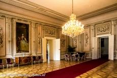Litomyšl Castle - Litomyšl Castle: The Audience Hall is the largest, most prestigious hall of the castle. The crystal chandelier is of recent manufacture and...