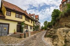 Old Town of Quedlinburg - Collegiate Church, Castle and Old Town of Quedlinburg: The footpath up the Burgberg, Castle Hill. Quedlinburg became the first capital of Germany...