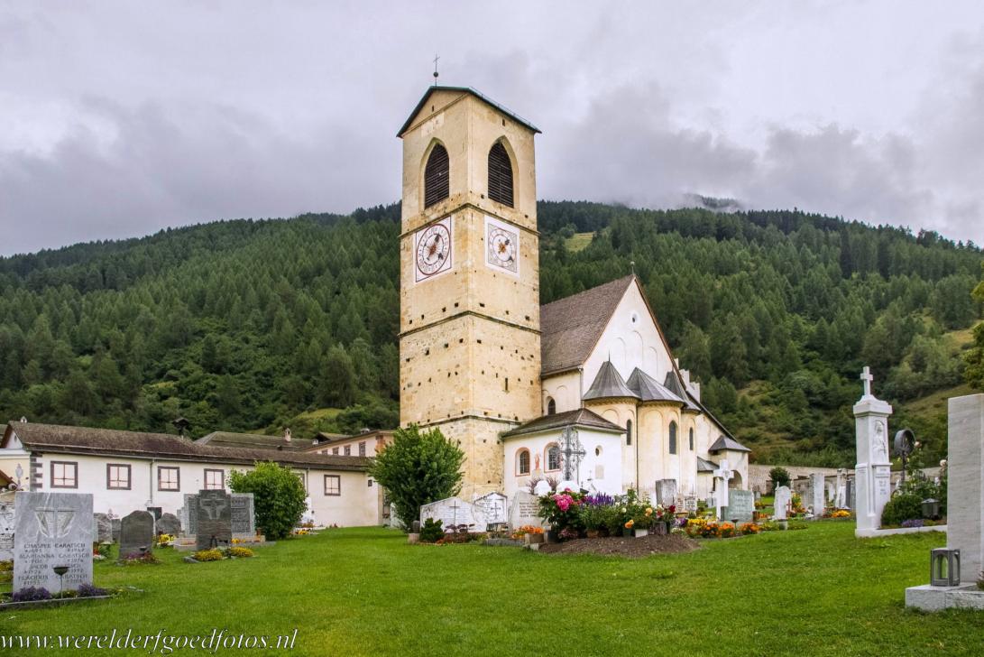 Benedictine Convent of St. John at Müstair - The Benedictine Convent of St. John at Müstair is one of the few surviving buildings from the Carolingian period. This imposing convent was... Benedictine Convent of St. John at Müstair - The Benedictine Convent of St. John at Müstair is one of the few surviving buildings from the Carolingian period. This imposing convent was...