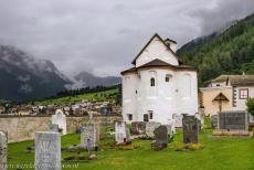 Benedictine Convent of St. John at Müstair - The small Chapel of the Holy Cross is situated in the cemetery of the Benedictine Convent of St. John at Müstair. The chapel was, much like... Benedictine Convent of St. John at Müstair - The small Chapel of the Holy Cross is situated in the cemetery of the Benedictine Convent of St. John at Müstair. The chapel was, much like...