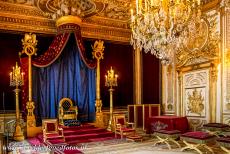 Palace and Park of Fontainebleau - The Palace and Park of Fontainebleau: The throne room. The throne of Napoleon I is placed on a dais. The throne room is still...