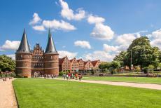 Hanseatic City of Lübeck - Hanseatic City of Lübeck: The imposing Holsten Gate, the Holstein Tor or the Holstentor, is one of the remaining city gates of Lübeck....