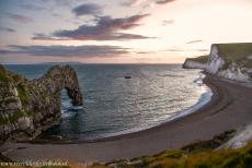Dorset and East Devon Coast - The Dorset and East Devon Coast: Nightfall at Durdle Door, viewed from the South West Coast Path. Together with Lulworth Cove, Durdle...