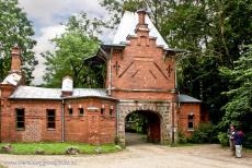 Białowieża Forest - Białowieża National Park: This brick gate house once led to the hunting lodge of the Tsar. The hunting lodge was destroyed...