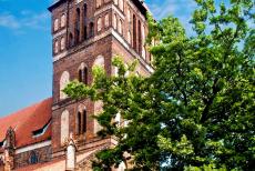 Middeleeuwse stad van Toruń - Middeleeuwse stad van Torun: De klokkentoren van de St. Jacobskerk, de kerk werd in de 14de eeuw gebouwd door de Duitse Orde. Tussen 1359 en...