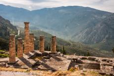 Archeologisch Delphi - Archeologisch Delphi: De tempel van Apollo werd gebouwd in de Dorische stijl. De tempel werd in 390 verwoest door de christelijke...
