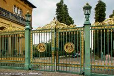 Palaces and Parks of Potsdam and Berlin - Palaces and Parks of Potsdam and Berlin: The Green Fence or the Green Gate near the Church of Peace in Sanssouci Park in Potsdam. Sanssouci Park...