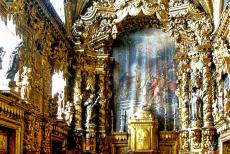 Historic Centre of Porto - Historic Centre of Porto: The gold plated interior of the Santa Clara Church. The small church is considered a masterpiece of the Baroque and...