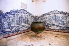 Klooster van Alcobaça - Klooster van Alcobaça: De Sala dos Reis met blauwe tegels uit de 18de eeuw. De 18de eeuwse Sala dos Reis, de Koningszaal, huisvest de...