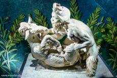 Archaeological Areas of Pompeii and Herculaneum - Archaeological Areas of Pompeii, Herculaneum and Torre Annunziata: This marble sculpture of the god Pan and a goat was found in Pompeii in...