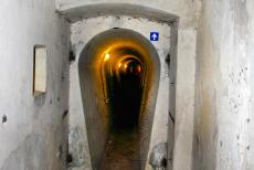 Defence Line of Amsterdam-Fort along the Pampus - Fort along the Pampus: A defensive corridor in the outer fort, the corridor was built in the shape of a keyhole, so that soldiers with a...