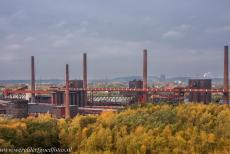 Zollverein Coal Mine Industrial Complex in Essen - Zollverein Coal Mine Industrial Complex in Essen: The&nbsp;tall red-brick chimneys of the coking plant (Kokerei). Zollverein was once...