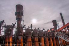 Zollverein Coal Mine Industrial Complex in Essen - Zollverein Coal Mine Industrial Complex in Essen: The coking plant of&nbsp;Zollverein viewed from the Ferris wheel. After closing&nbsp;in 1986,...
