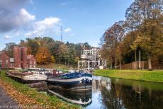 The Four Lifts on the Canal du Centre - The Four Lifts on the Canal du Centre: Boat lift no. 3 and the red brick engine house close to the small village of...