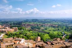 Historic Centre of Siena - Historic Centre of Siena: The 13th century town walls of Siena still exist today. The city of Siena rises on three hills and is surrounded by...