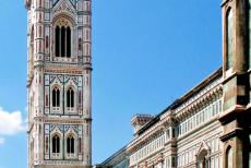 Historisch centrum van Florence - Historisch centrum van Florence: De 85 meter hoge Campanile van de kathedraal van Florence is een vrijstaande toren, de Campanile van Giotto. De...