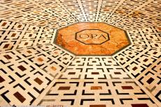 Historic Centre of Florence - Historic Centre of Florence: The 16th century marble mosaic floor of Florence Cathedral. The meaning of the emblem of OPA: the organization that...