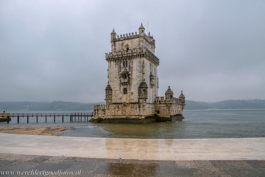 Tower of Bel&eacute;m - The Tower of&nbsp;Bel&eacute;m on a rainy and misty day. The tower is one of the architectural jewels of Portugal. It&nbsp;&nbsp;was built during...