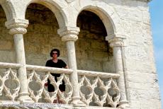 Tower of Belém - Tower of Belém in Lisbon: The loggia on the second floor. The Tower of Belém is the symbol of the Portuguese maritime...