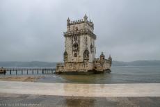 Toren van Belém - De toren van Belém op een regenachtige dag. De toren is een van de architectonische juwelen van Portugal, de toren van Belém...
