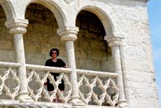 Tower of Bel&eacute;m - Tower of Bel&eacute;m in Lisbon: The delicate, Venetian-style loggia on the&nbsp;second floor. The tower symbolises the maritime discoveries and...