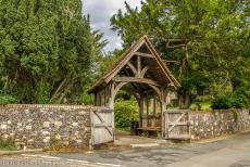 St. Martin's Church in Canterbury - The Lychgate to St. Martin's Church in Canterbury is a wooden gate with a tiled roof. St. Martin's Church was founded many...