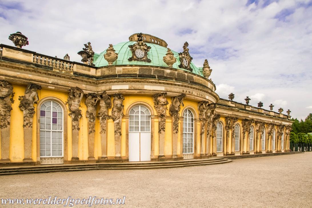Sanssouci Palace in Potsdam - The design of Sanssouci was based on sketches created by King Frederick the Great. Sanssouci Palace is often considered the German...