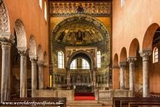 Euphrasian Basilica in Poreč - The episcopal complex of the Euphrasian Basilica in the historic centre of Poreč: The Euphrasian Basilica is adorned with 6th century...