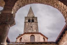 Euphrasian Basilica in Poreč - The episcopal complex of the Euphrasian Basilica in the historic centre of Poreč: The bell tower of the Euphrasian Basilica dates back to the...